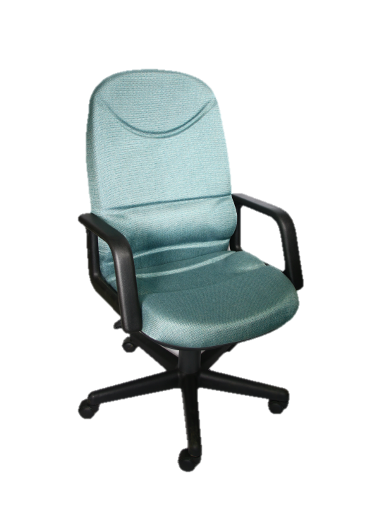 Liftmaster High Back fabric chair in Teal Green